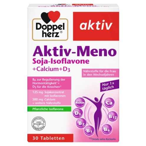 Abbildung der Produktverpackung Doppelherz aktiv Aktiv-Meno Frontansicht
